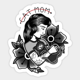 Tattooed ‘Cat Mom’ Sticker